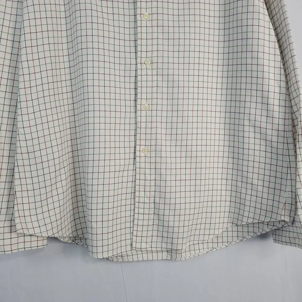 Ralph Lauren Custom Fit Long Sleeve Button-down Shirt size XL White Multi Pony